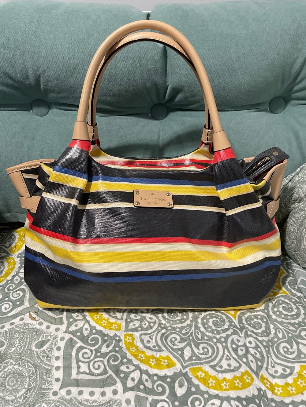Kate Spade Westchester Stevie Handbag Forever Stripe